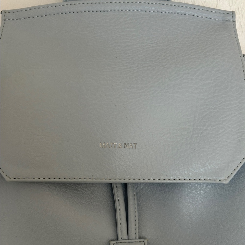 Blue Leather Backpack - Picture 2 of 6